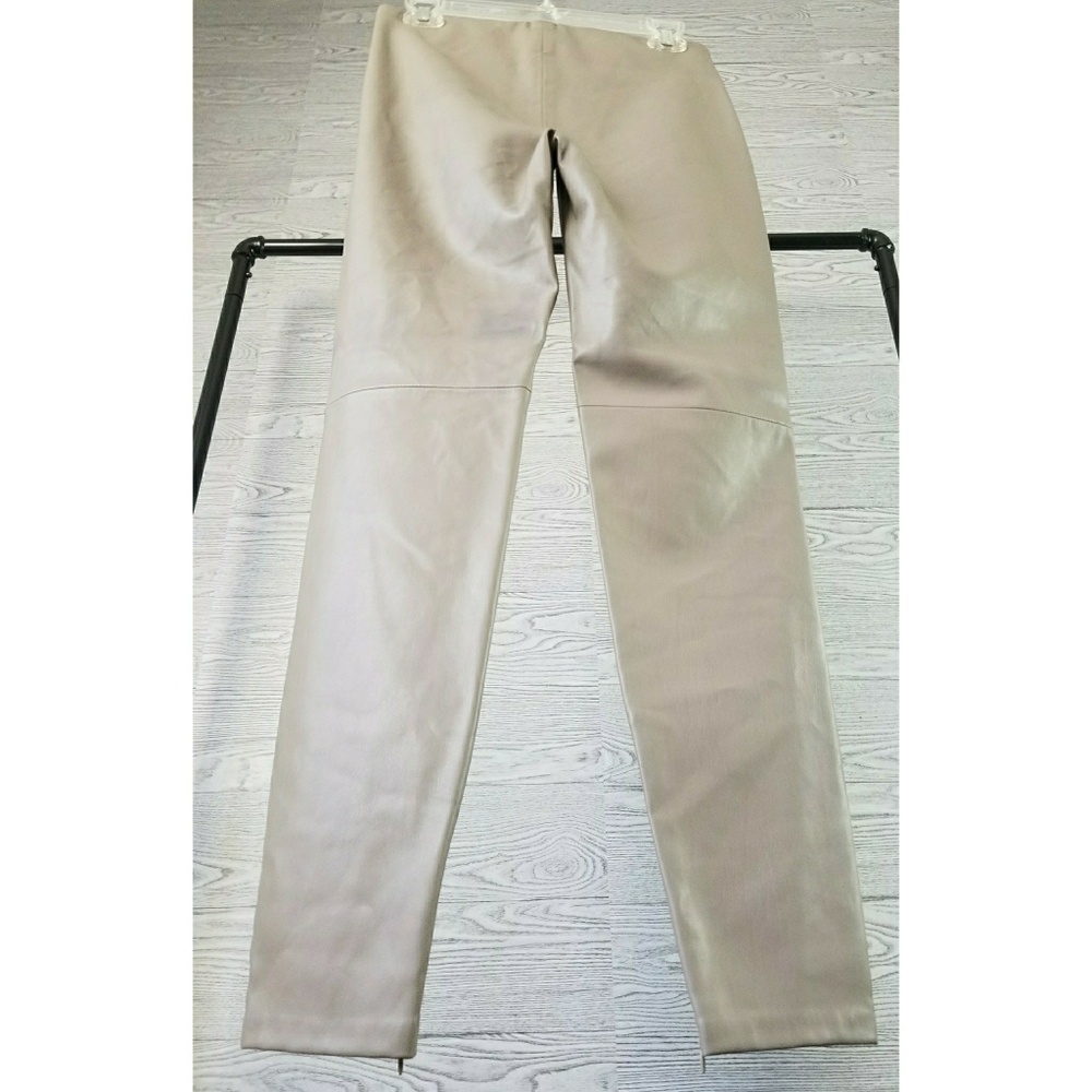 ZARA // faux leather leggings tan mink grey - Picture 7 of 16